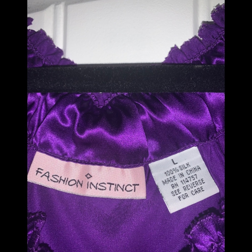 🔴SOLD ON FACEBOOK🔴100% large silk blouse - Picture 6 of 7